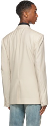 Givenchy Off-White Wool Padlock Blazer