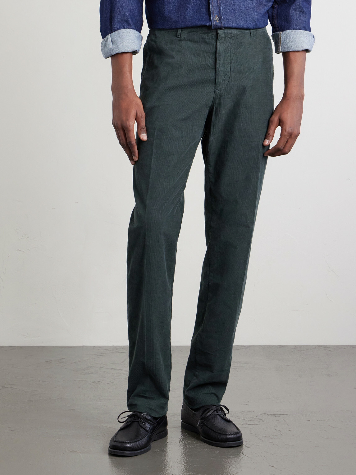 Slowear - Straight-Leg Cotton-Corduroy Trousers - Green