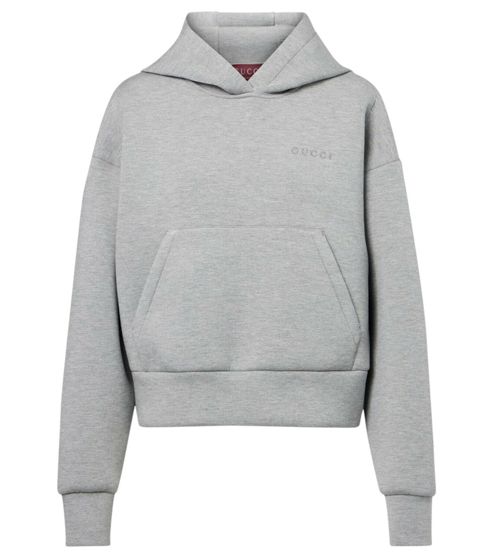Photo: Gucci Logo jersey hoodie
