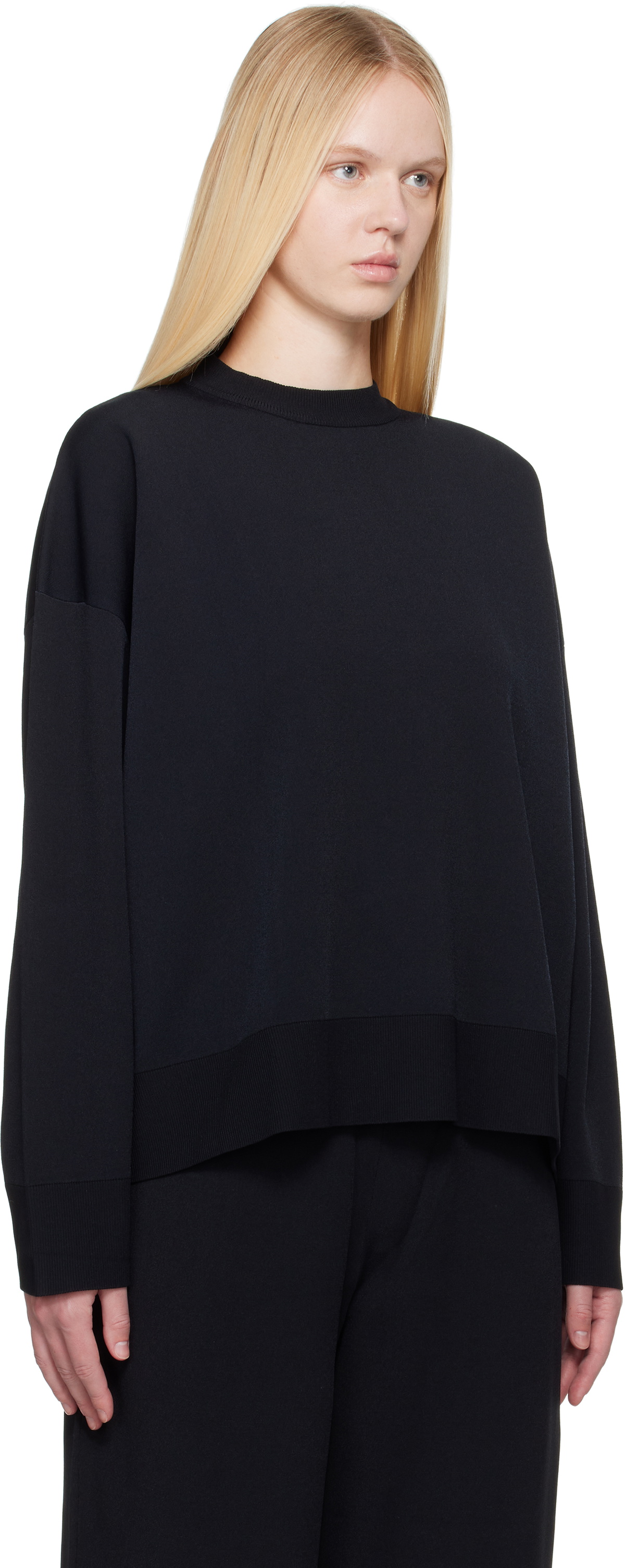 Studio Nicholson Navy Idro Knit Sweater