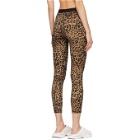 VETEMENTS Brown Leopard Logo Leggings