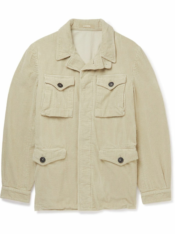 Photo: Massimo Alba - Convertible-Collar Cotton-Corduroy Field Jacket - Neutrals