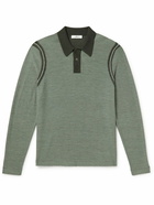 Mr P. - Merino Wool Polo Shirt - Green