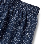 Sunspel - Printed Cotton Boxer Shorts - Men - Navy