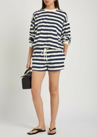 Suzie Kondi Shallis Striped Terry Shorts Navy