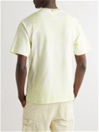 Stockholm Surfboard Club - Logo-Appliquéd Tie-Dyed Organic Cotton-Jersey T-Shirt - Yellow