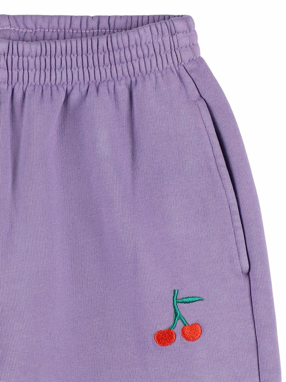 BOBO CHOSES Cherry Embroidered Cotton Sweatpants