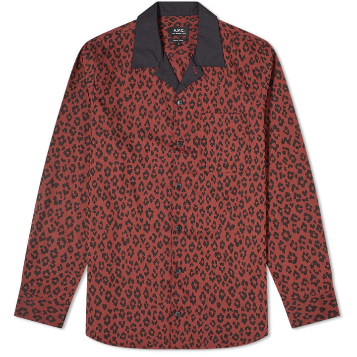 Photo: A.P.C. Arid Leopard Print Shirt