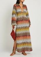Missoni Zigzag Metallic-knit Maxi Cover-up Dress Black