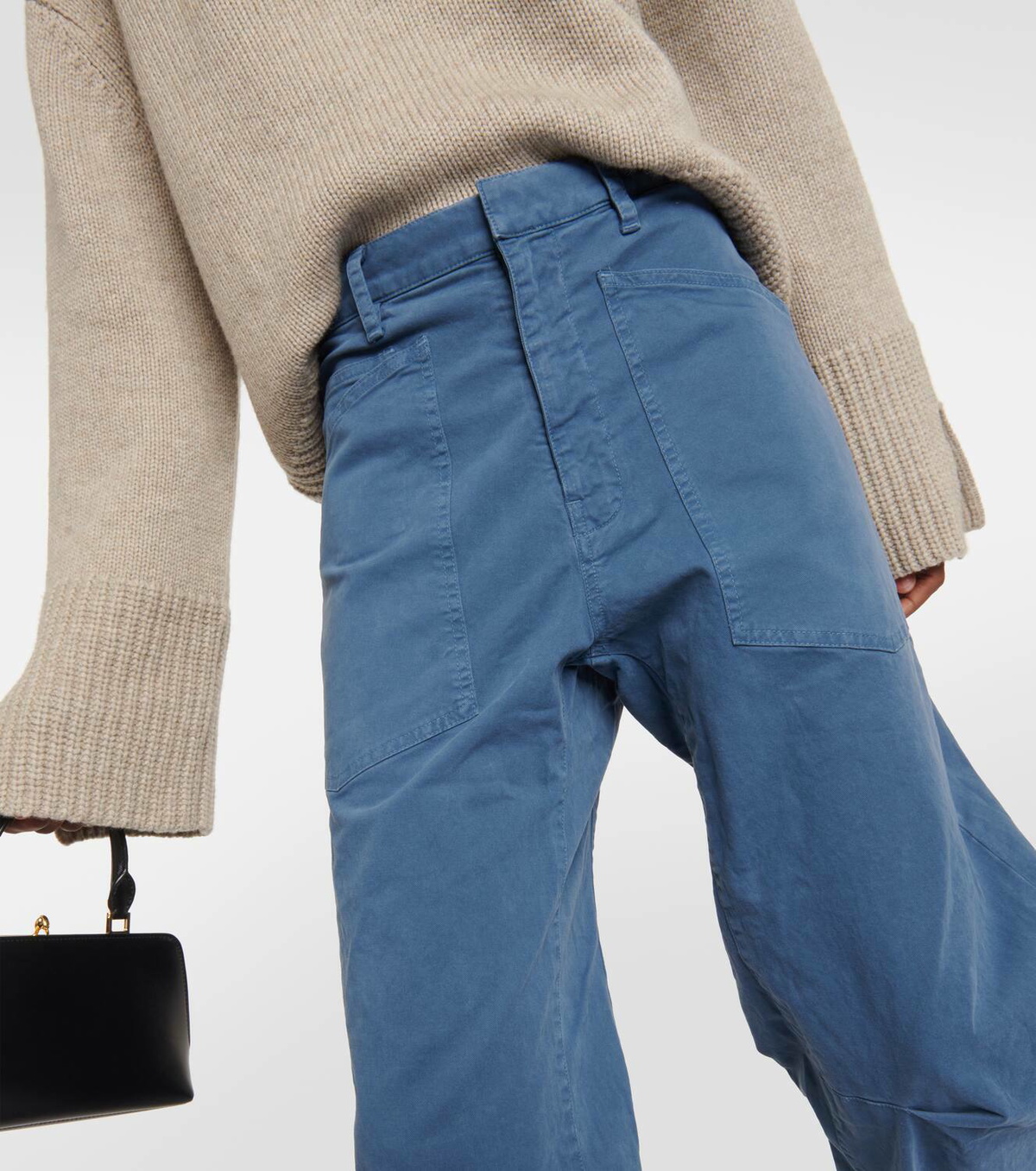 【Nili Lotan】 Shon high-riseツイルパンツ Nili Lotan Shon high-rise cotton twill pants Nili Lotan