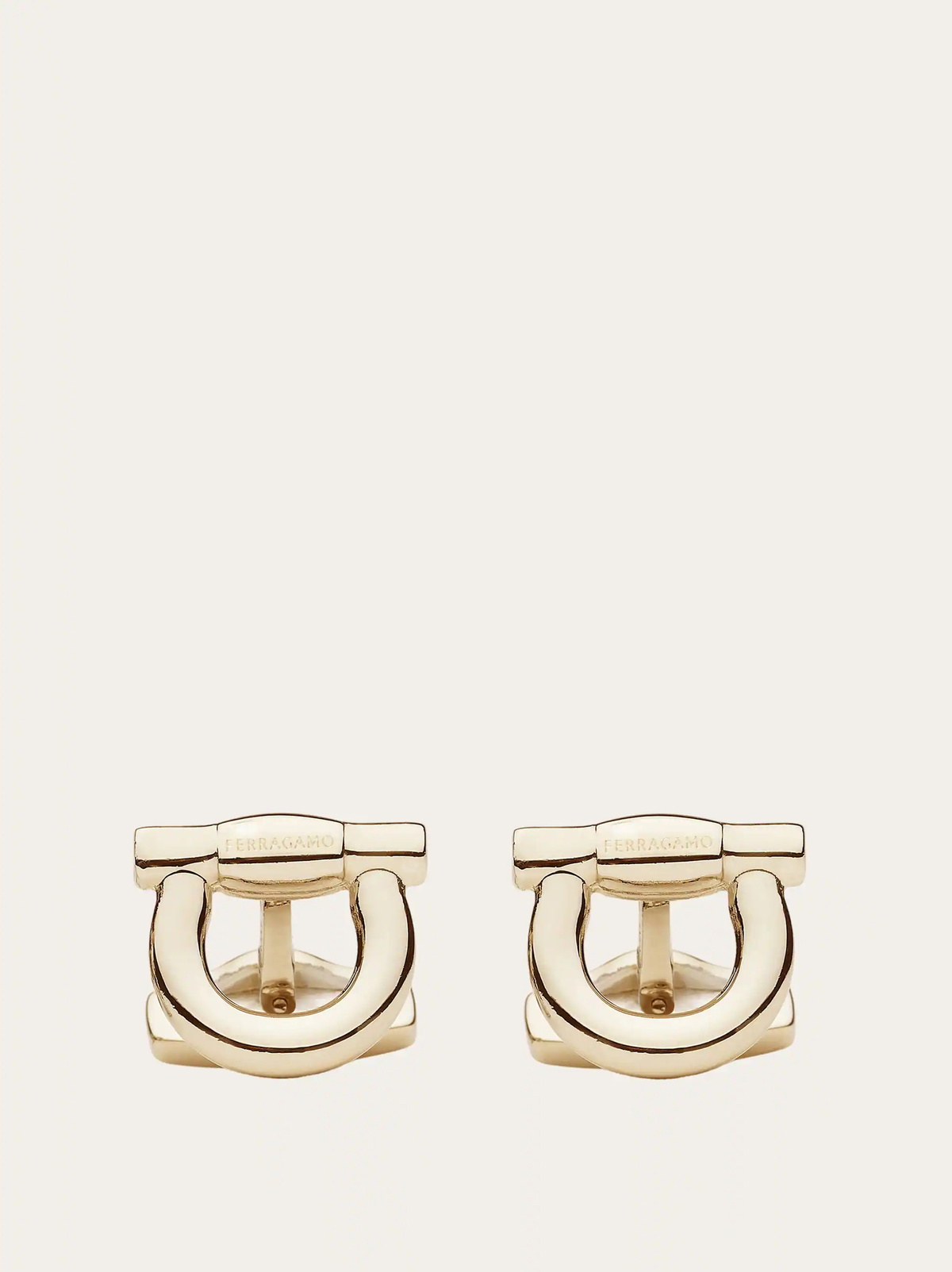 Ferragamo Mens Gancini cufflinks in Gold