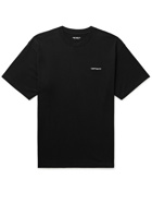 CARHARTT WIP - Logo-Embroidered Cotton-Jersey T-Shirt - Black
