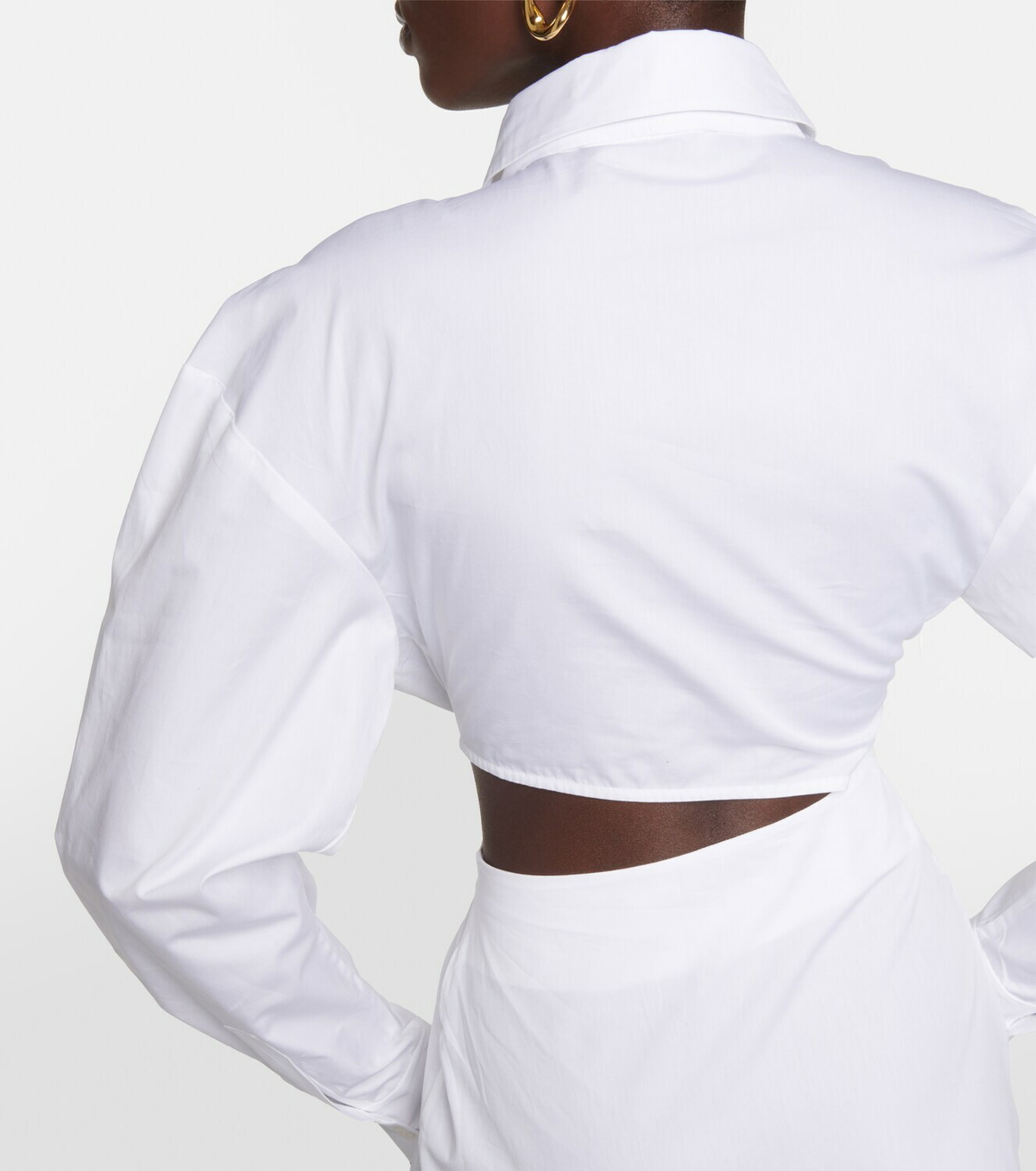 Christopher Esber Ruched cotton shirt dress Christopher Esber