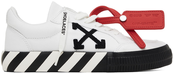 Photo: Off-White White & Black Vulcanized Low Sneakers