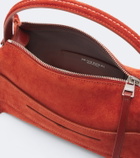JW Anderson Loafer Small suede top-handle bag