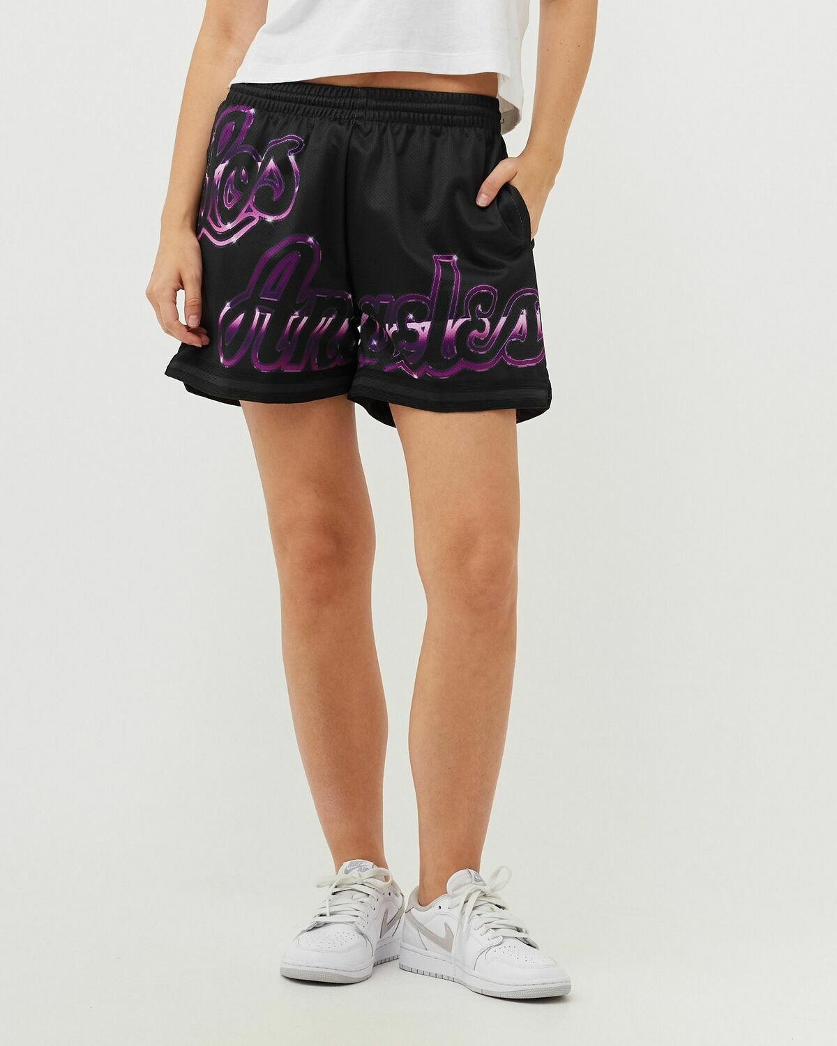 Mitchell & Ness Wmns Big Face 4.0 Shorts Los Angeles Lakers Black - Womens - Sport & Team Shorts