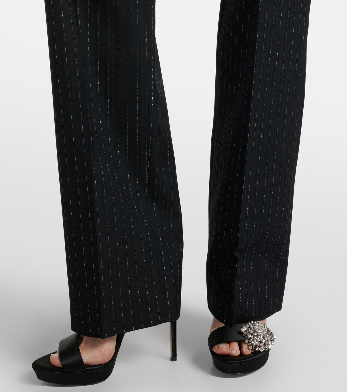 McQueen Pinstripe wool straight pants