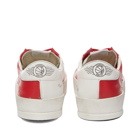 Golden Goose Men's Stardan Leather Sneakers in White/Red