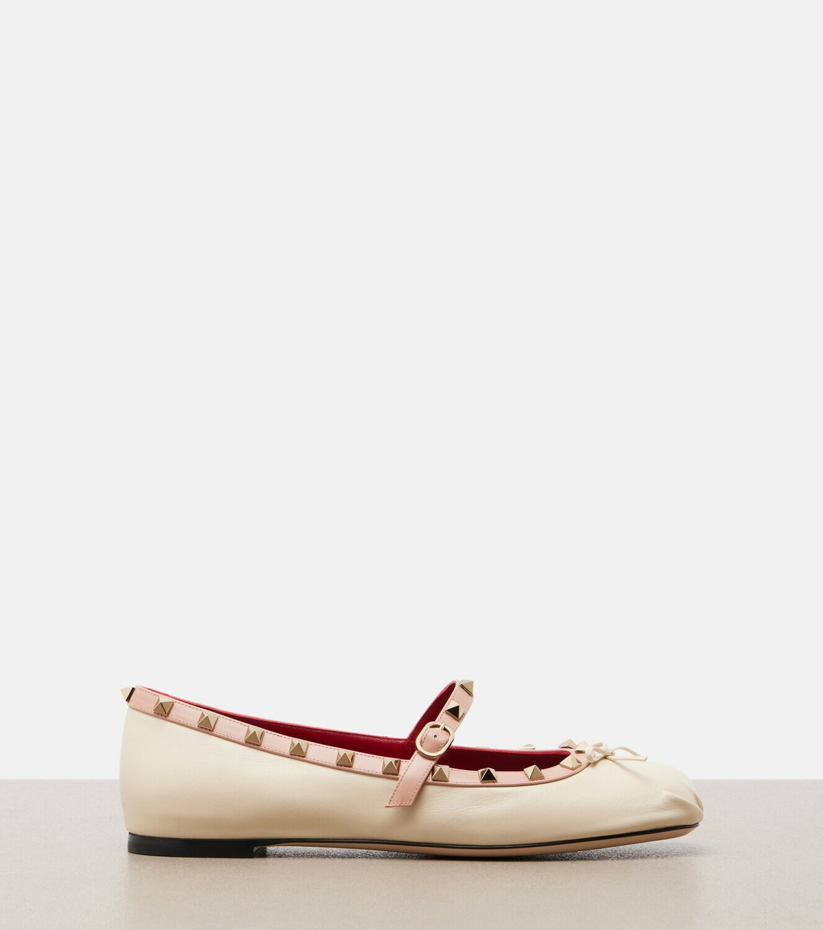 Valentino Garavani Rockstud leather Mary Jane flats