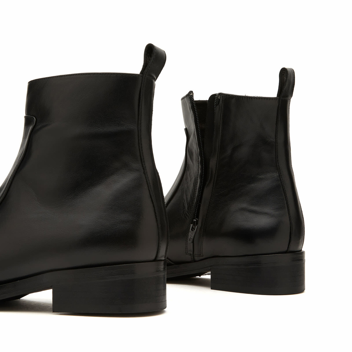 Studio Nicholson Men's Square Leather Boot in Black