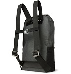 Brooks England - Dalston Leather-Trimmed Canvas Backpack - Charcoal