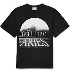 Aries - Moonhenge Printed Cotton-Jersey T-shirt - Men - Black