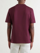 Brunello Cucinelli - Logo-Print Cotton-Jersey T-Shirt - Burgundy