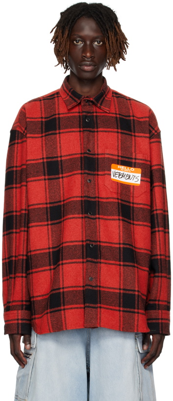 Photo: VETEMENTS Red & Black Check Shirt