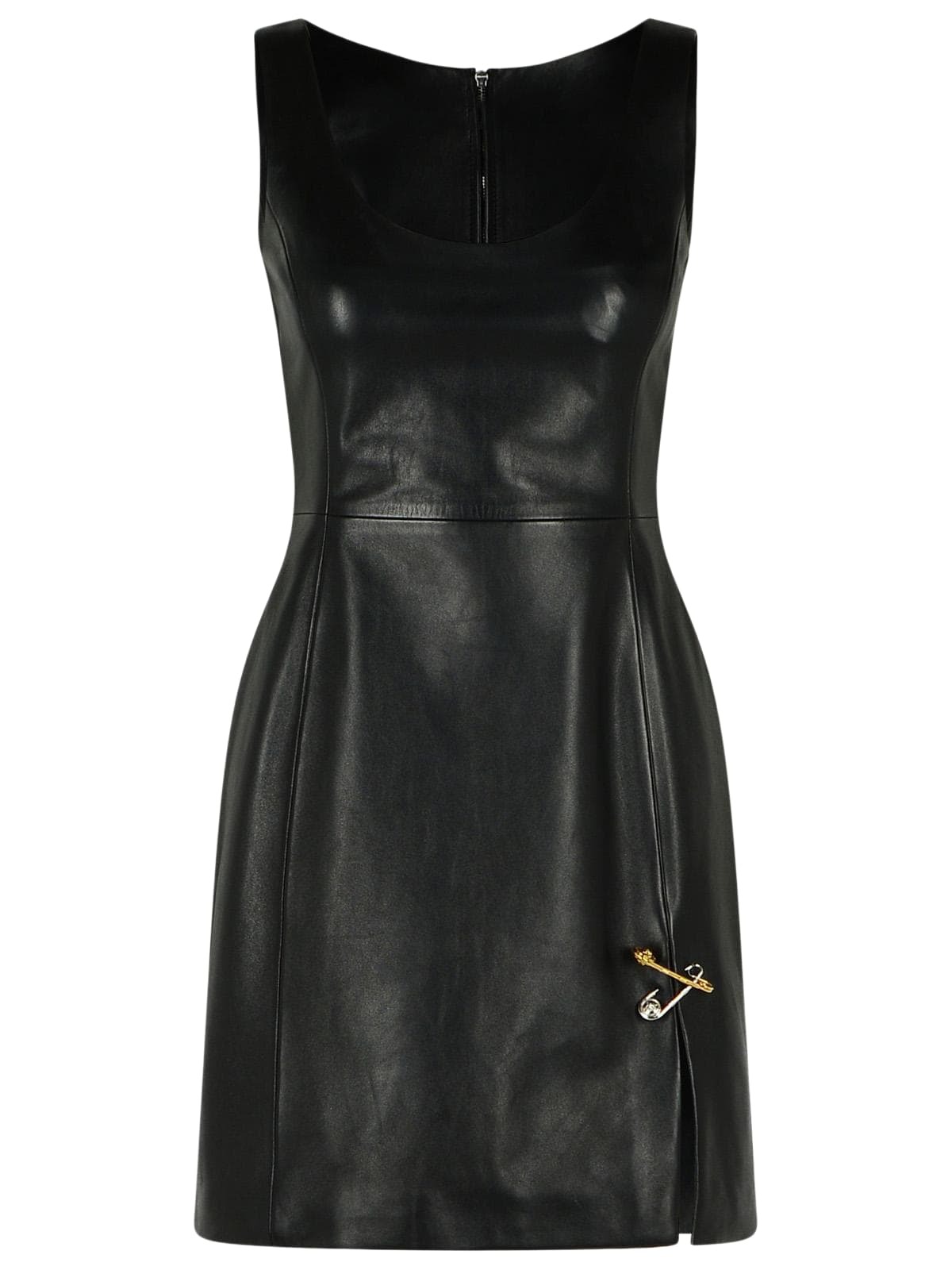 Versace Black Leather Dress Versace