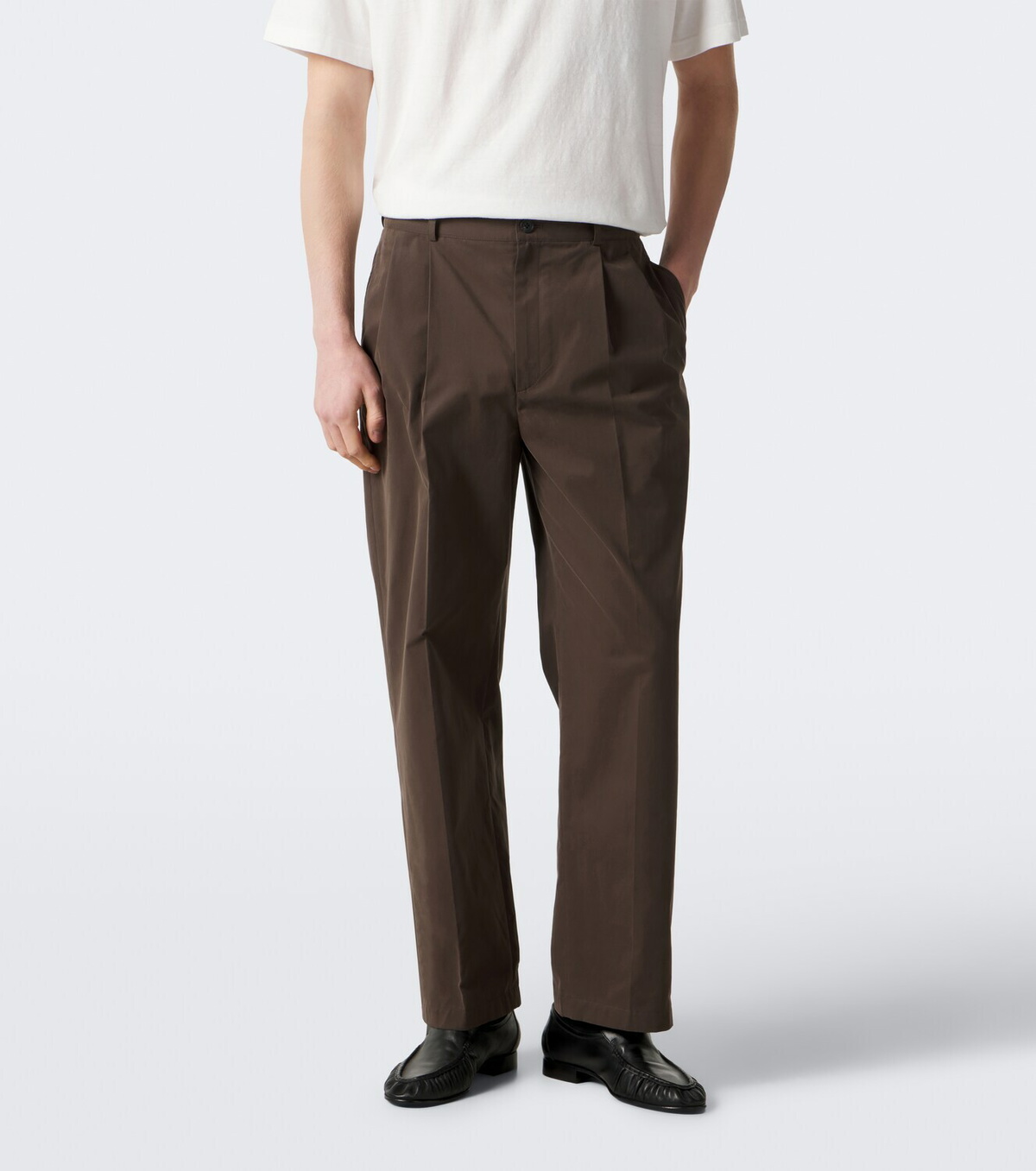 The Row Nesper cotton canvas straight pants