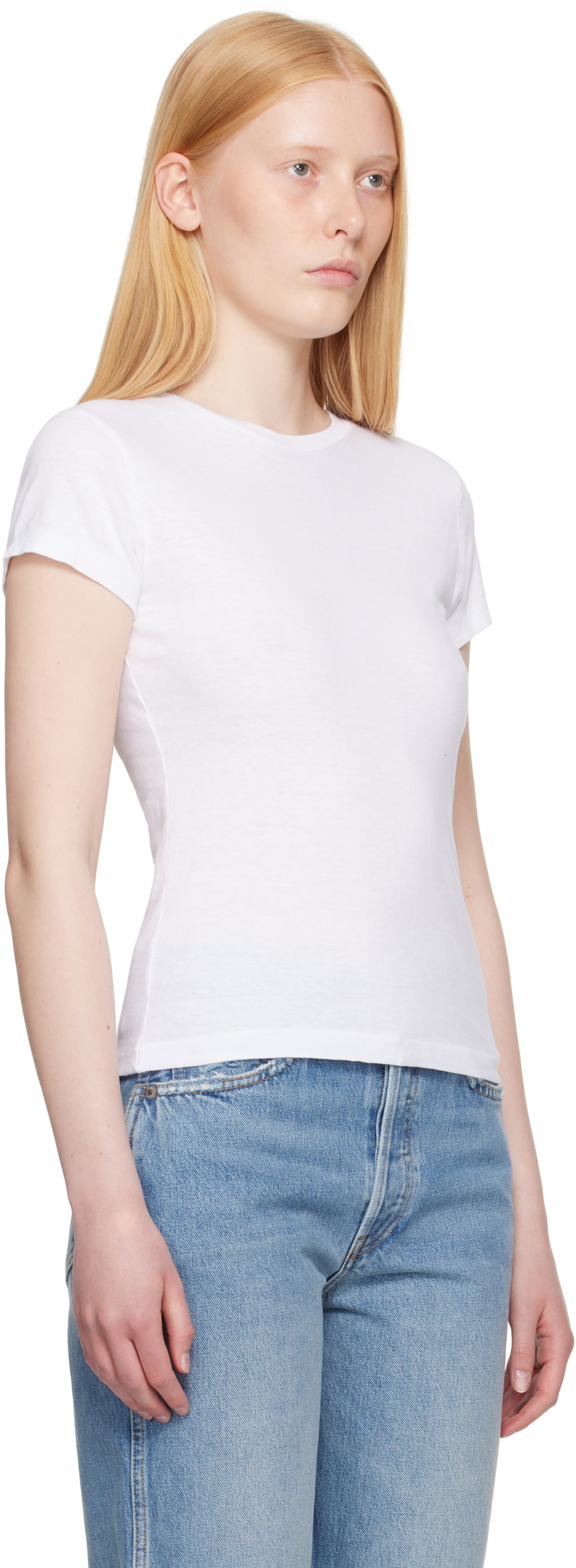 Re/Done White Hanes Edition 1960s Slim T-shirt