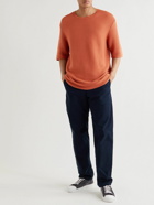 Mr P. - Open-Knit Cotton T-Shirt - Orange