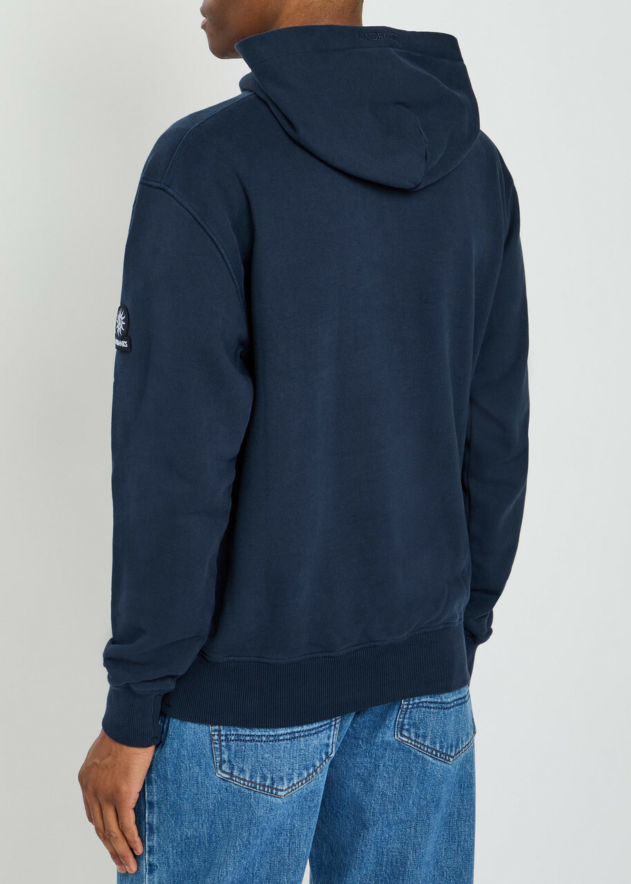 Sandbanks Logo-appliquéd Hooded Cotton Sweatshirt Navy