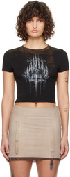 Liza Keane Black 'Wet Dreams' Baby T-shirt