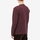 Armor-Lux Men's Long Sleeve Callac Pocket T-Shirt in Dark Burgundy