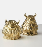 L'Objet - Niki + Simon brass salt and pepper shakers