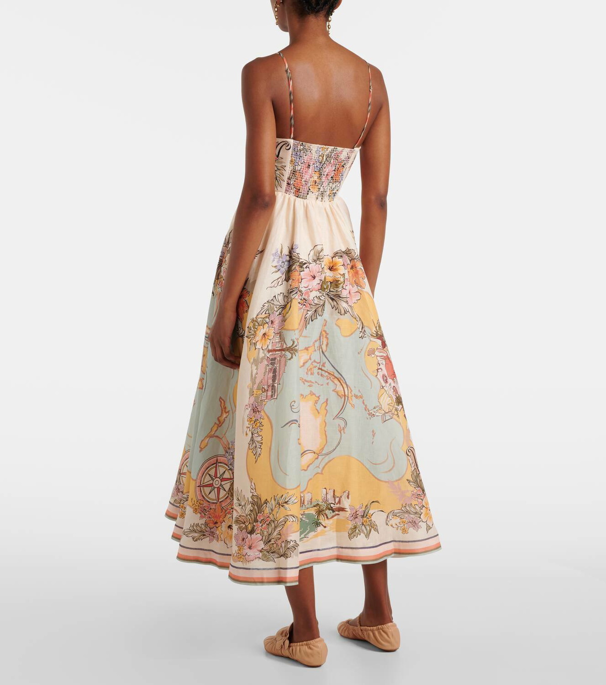 【Zimmermann】Tallow floral linen minidress Tallow floral linen minidress in pink - Zimmermann | Mytheresa