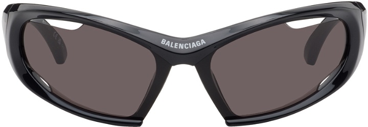 Photo: Balenciaga Black Dynamo Rectangle Sunglasses