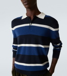 Arch4 Striped cashmere polo sweater