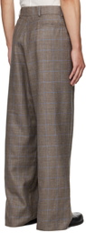 Bless Brown & Blue N°80 Ultrawidepleated Trousers
