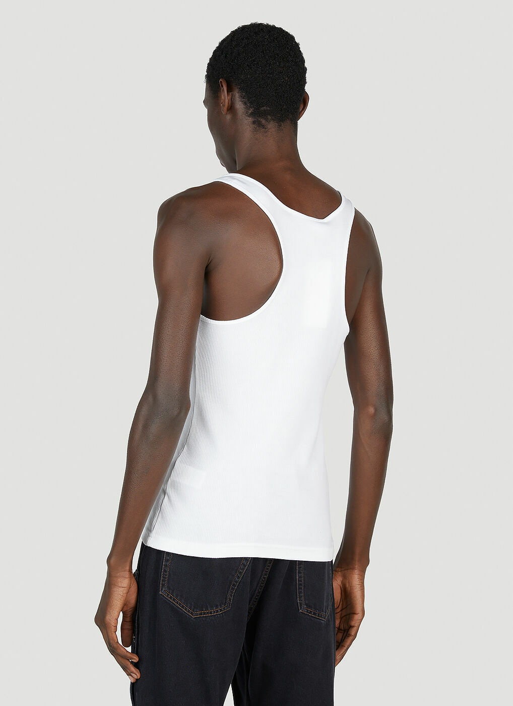Y/Project Invisible Strap Tank Top in White