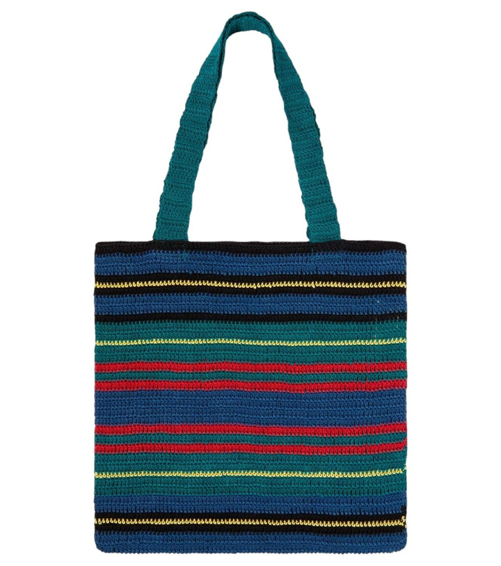 Photo: Bode Riverbank striped crochet tote bag