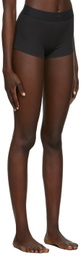 SKIMS Black Cotton Rib Boy Shorts