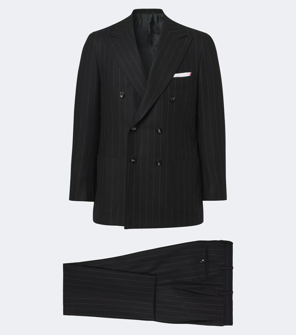 Kiton Pinstriped wool and cashmere suit