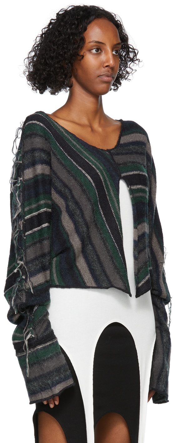 PERVERZE Black & Blue Stripe Knit Sweater PERVERZE