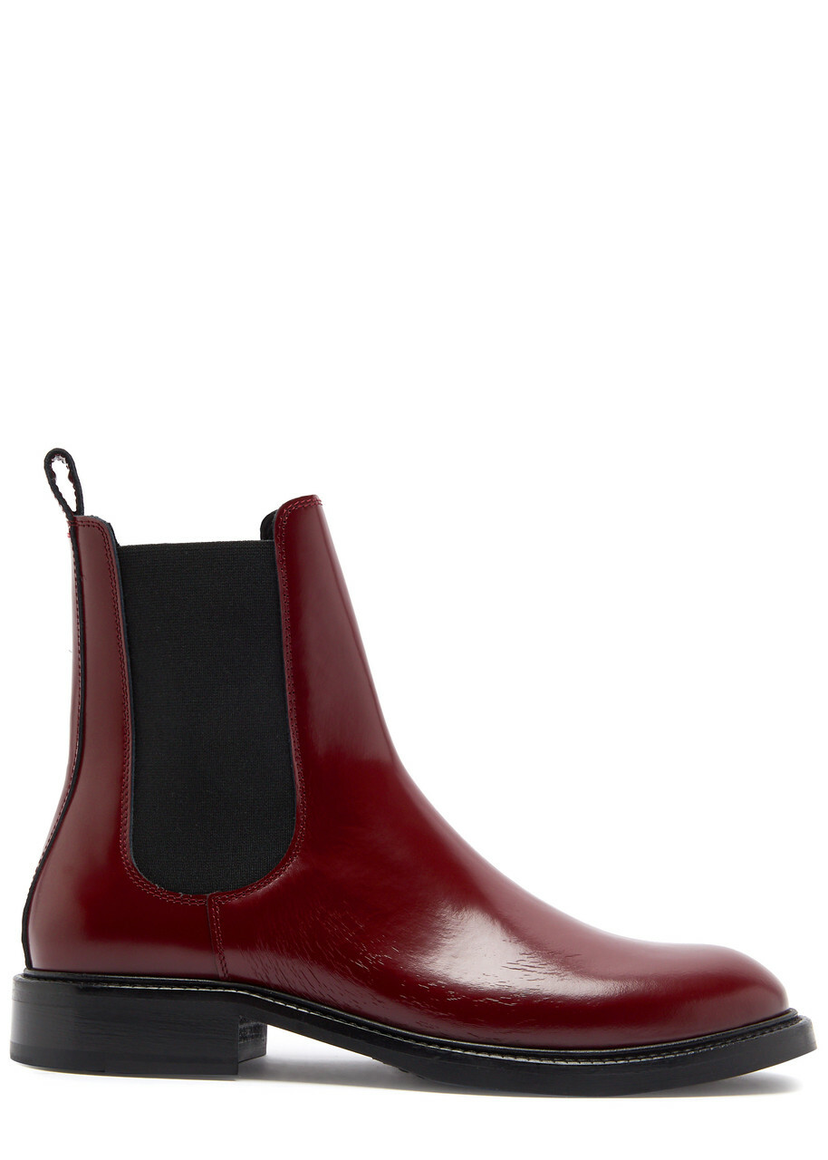 Alohas Lanz Leather Chelsea Boots Burgundy