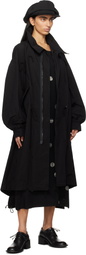 YOHJI YAMAMOTO Black R-Mods Coat