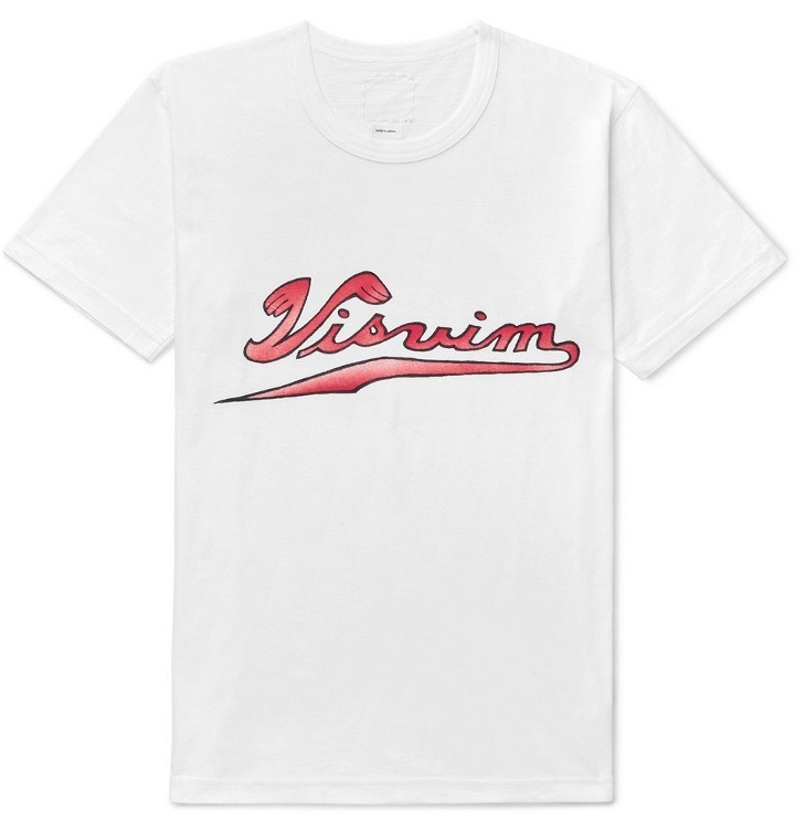 Photo: visvim - Logo-Print Cotton-Jersey T-Shirt - Men - White