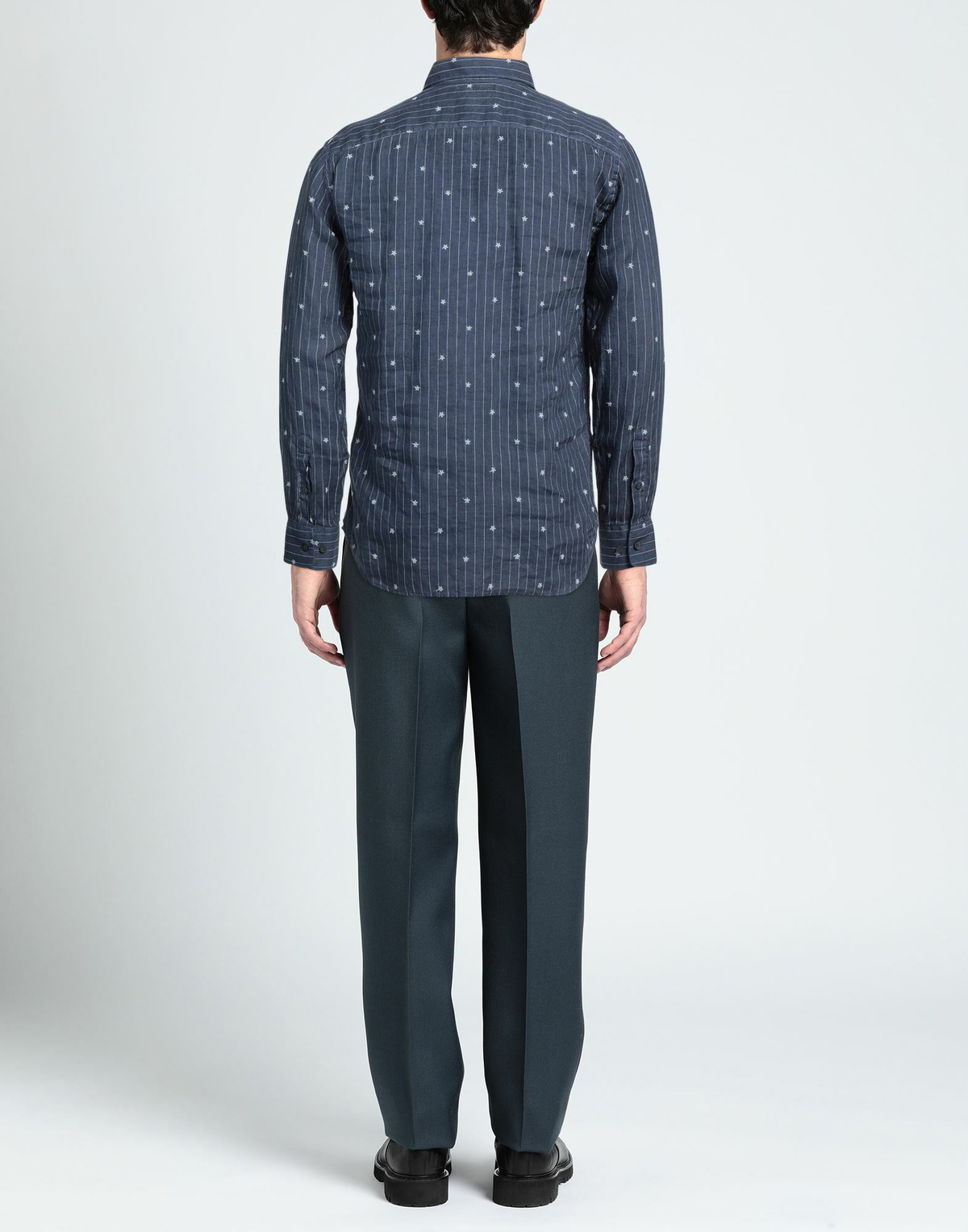 120% Lino Mens Shirt in Navy