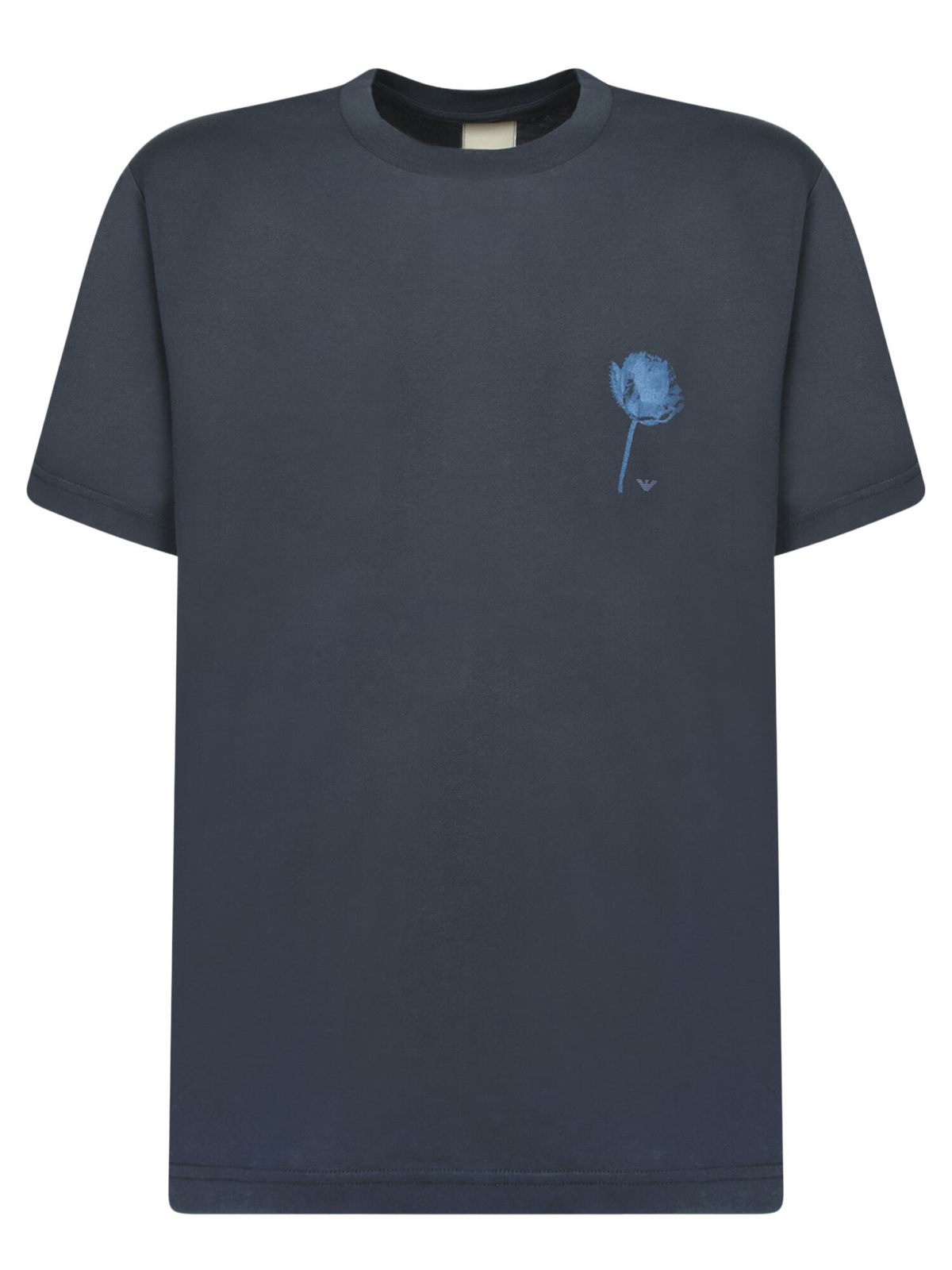 Emporio Armani Blue Floral Print T-shirt Emporio Armani